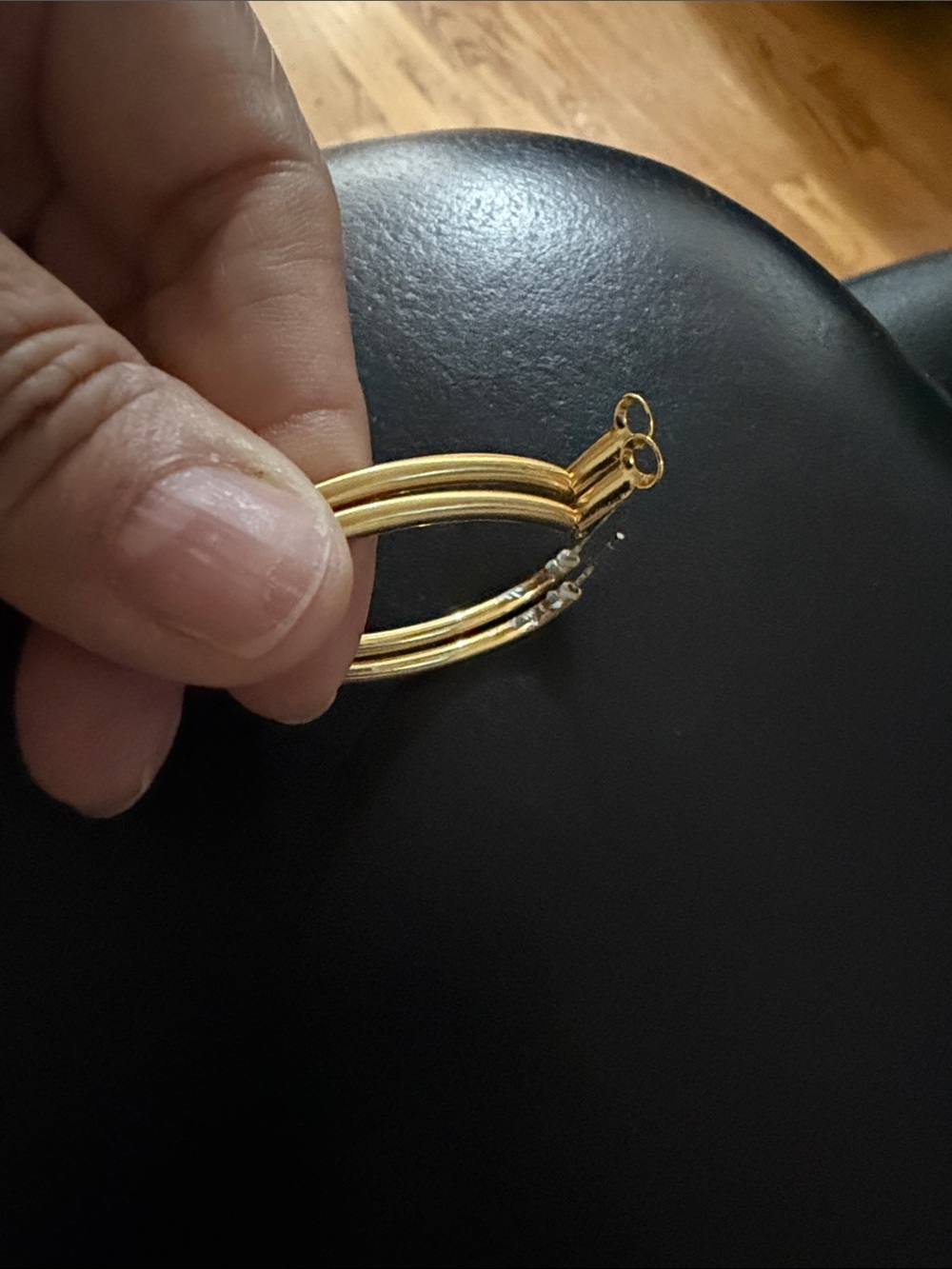 Gold Double-Row Hoop Earrings